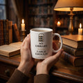 My library was dukedom large enough — mug in a reader’s hands