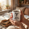 Ride or Die. Literally. — mug in a reader’s hands