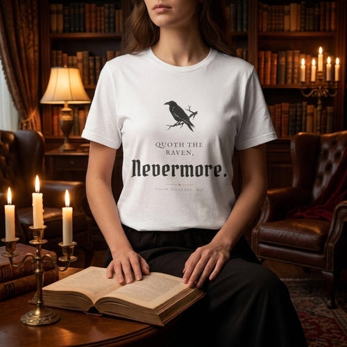 Quoth the Raven, 'Nevermore.' — t-shirt worn by a reader