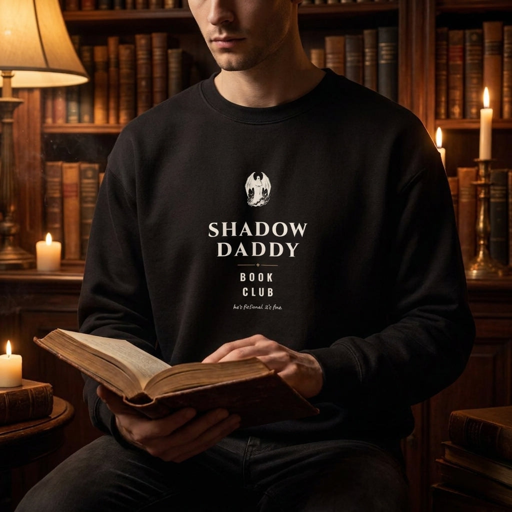 Shadow Daddy Book Club — sweatshirt worn by a reader