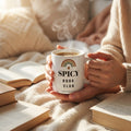 Spicy Book Club — mug in a reader’s hands