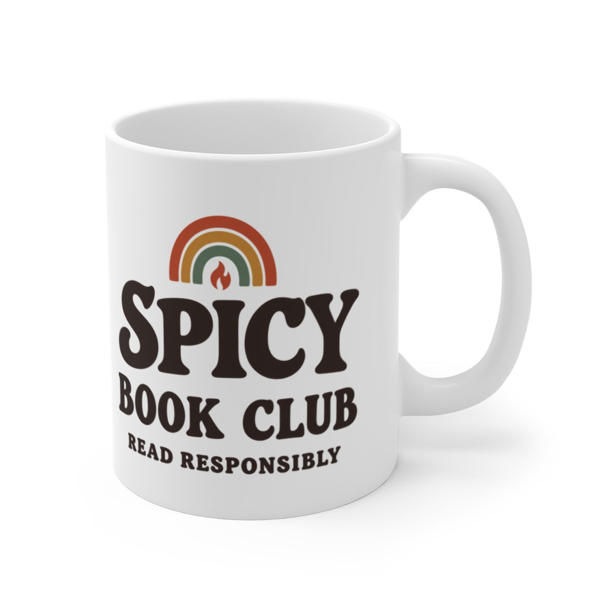 Spicy Book Club Mug — white 11 oz mug, second printed side